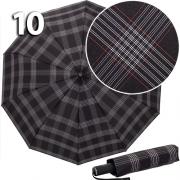 Зонт Три Слона M-6155 (17883) Клетка Черный, семейный с увеличенным куполом