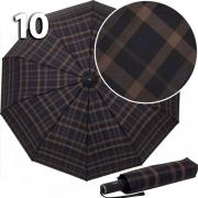 Зонт Три Слона M-6155 (17884) Клетка Синий, семейный с увеличенным куполом