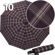 Зонт Три Слона M-6155 (17885) Клетка Черный, семейный с увеличенным куполом