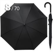 Зонт трость Три слона M-2705 Черный, большой купол