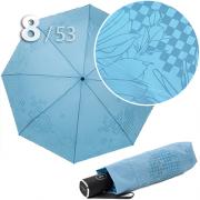 Зонт Три Слона L-4898 (C) 17909 Цветы Графика Голубой, компактный облегченный