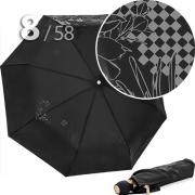 Зонт Три Слона L-3898 (C) 18373 Цветы Графика Черный