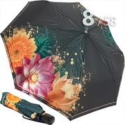 Зонт Три Слона L-3825 (Q26) 18849 Цветы зеленый (сатин)