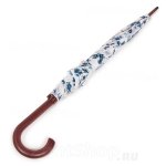 Зонт трость женский Fulton L056 2768 Porcelaine Blue Белый Синие цветы