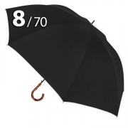 Зонт трость Три Слона M2710 Черный, ручка бамбук