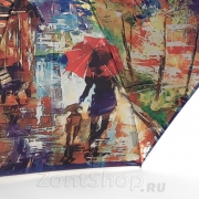 Зонт женский Diniya 116 (17184) Капли Фиолетовый (сатин)