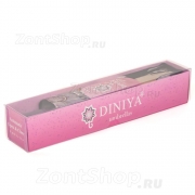 Зонт женский Diniya 103 (17179) Цветы кошки Сиреневый (сатин)