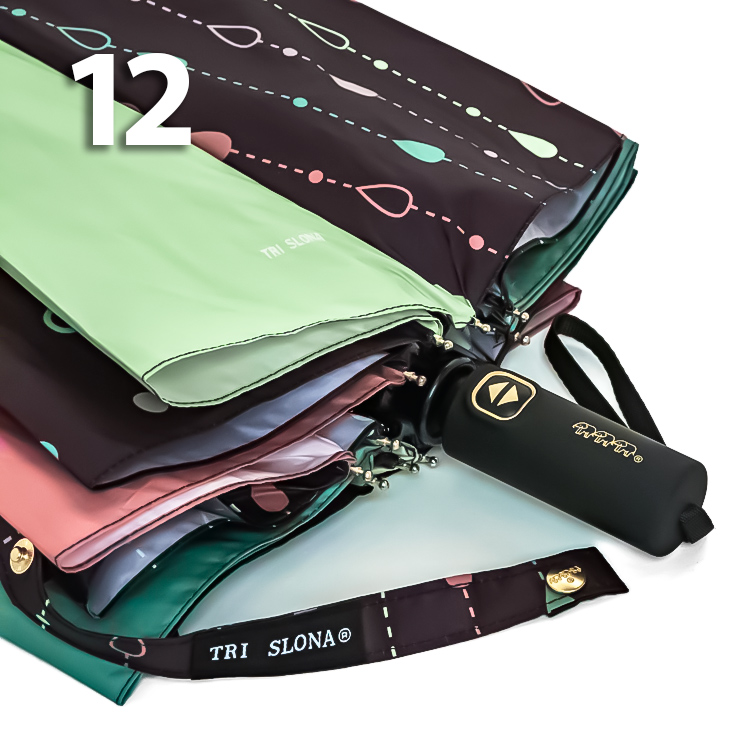 Зонт Три Слона L-3121 (D/25) 18758 Горошины, Зеленый