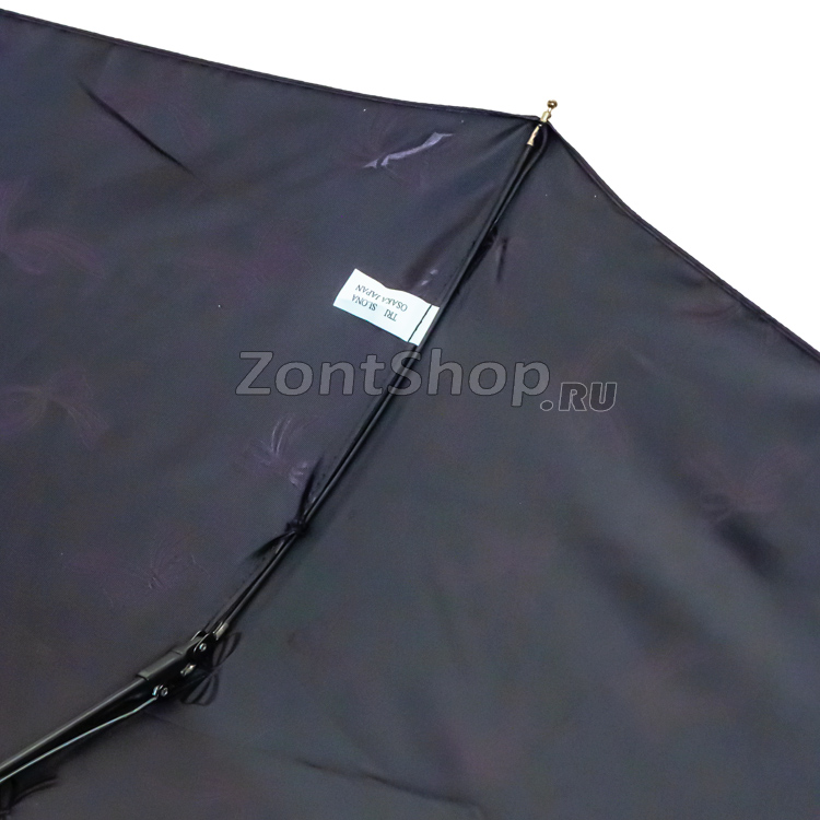 Зонт Три Слона L-3880 (A) 18775 Бантики черный (сатин)
