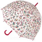 Зонт трость женский прозрачный Fulton Cath Kidston L546 2544 Бабочки (Дизайнерский)