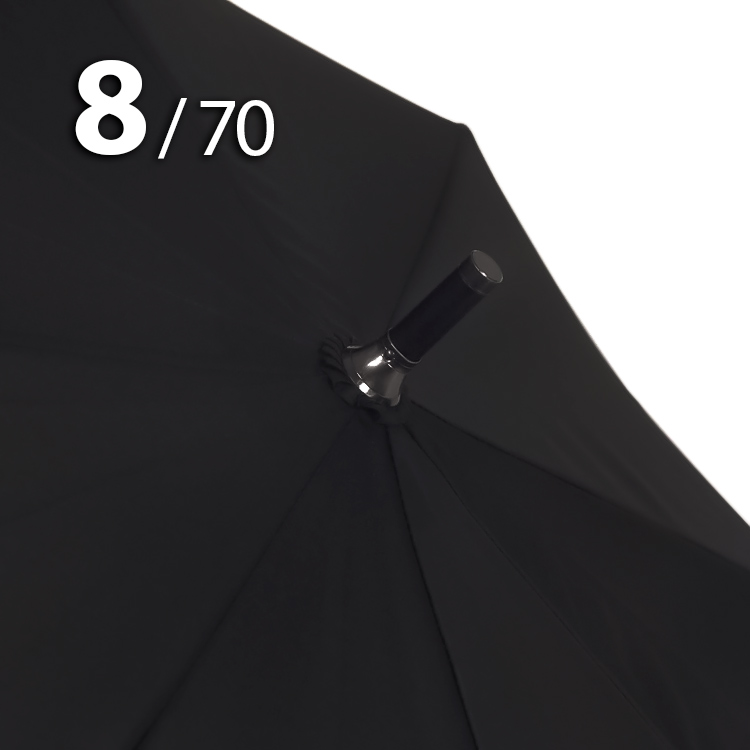 Зонт трость Три Слона M2710 Черный, ручка бамбук