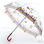 Зонт детский Zest 51510 8106 Тюльпанчики (прозрачный)