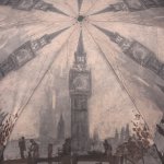 Зонт женский легкий мини Fulton L794 2728 (National Gallery) Thames Below Westminster
