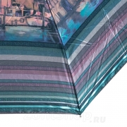 Зонт женский Diniya 144 (17451) Городские улочки  (сатин)