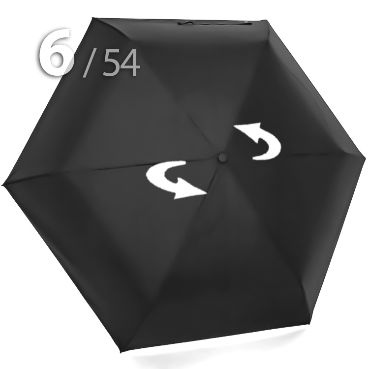 Зонт Ame Yoke OK54-R (01) Черный (M)