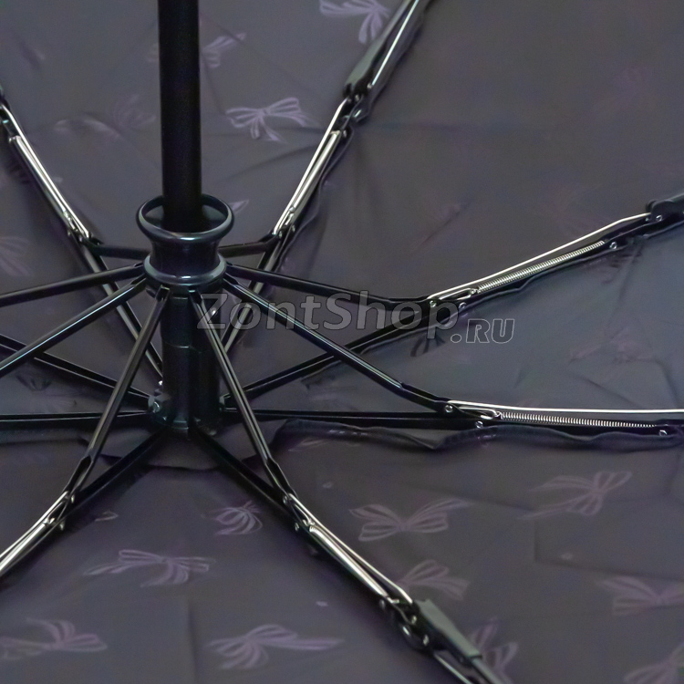 Зонт Три Слона L-3880 (A) 18775 Бантики черный (сатин)