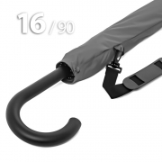 Зонт трость Ame Yoke L90-16 (03) Серый (очень большой купол, чехол на лямке, 16--спиц)