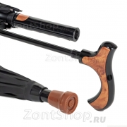 Трость зонт MZ-60-L (1) HELPER 2 в 1 Черный