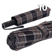 Зонт Три Слона M-6155 (17889) Клетка Черный, семейный с увеличенным куполом