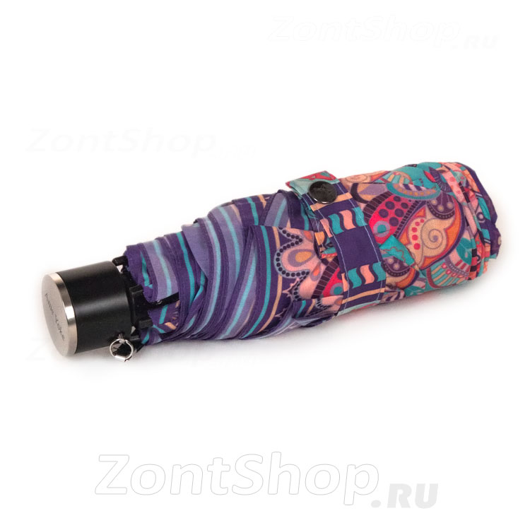 Зонт женский Ame Yoke M53-5S-2 Цветочный этюд  (в футляре)