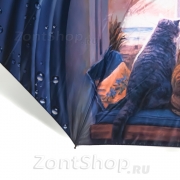 Зонт женский Diniya 130 17088 Кошки на окне