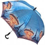 Зонт трость женский Ame Yoke L58 6886 Парижская карусель (сатин)