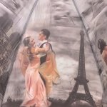 Зонт трость Trust 15485 (14620) Парижский вальс, женский