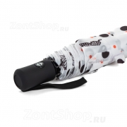 Зонт женский DripDrop 988 (17518) Горох Бабочки Белый