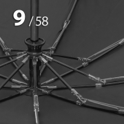 Зонт Три Слона M-8909 Черный, мужской (гладкая ручка)