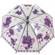 Зонт детский прозрачный, свисток Diniya 2651 (16308) Слоненок