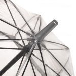 Зонт трость женский прозрачный от солнца и дождя Fulton L783 003 Кант серебряный