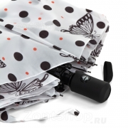 Зонт женский DripDrop 988 (17518) Горох Бабочки Белый