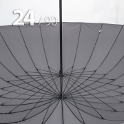 Зонт трость Ame Yoke L90-24 (03) Серый (супер большой купол, чехол на лямке, 24-спицы)