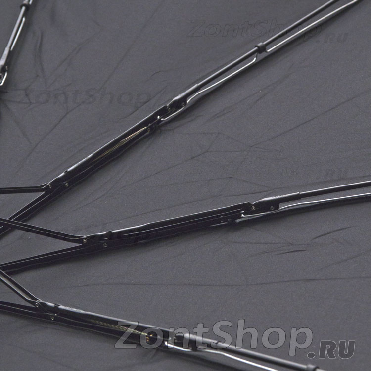 Зонт мужской Zest 13940 черный, ручка полукрюк