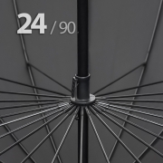 Зонт трость Ame Yoke L90-24 (01) Черный (супер большой купол, чехол на лямке, 24-спицы)