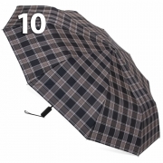 Зонт Три Слона M-6155 (17889) Клетка Черный, семейный с увеличенным куполом