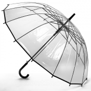 Зонт трость Selino 1846 16204 Прозрачный (черная ручка)