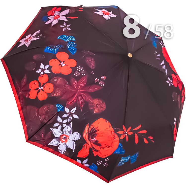 Зонт Три Слона L-3825 (R) 18528 Красные маки (сатин)