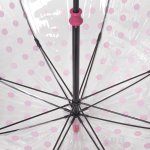 Зонт трость женский прозрачный Fulton L042 3388 Pink Polka