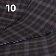 Зонт Три Слона M-6155 (17887) Клетка Черный, семейный с увеличенным куполом