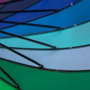 Зонт трость Diniya (16296) Радуга голубой чехол (24 цвета)