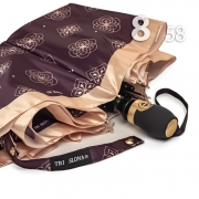 Зонт Три Слона L-3802 (A) 18850 Орнамент Черный (сатин)