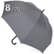 Зонт трость Ame Yoke L70-8S (03) Серый (усиленный, при ветре не выворачивается)