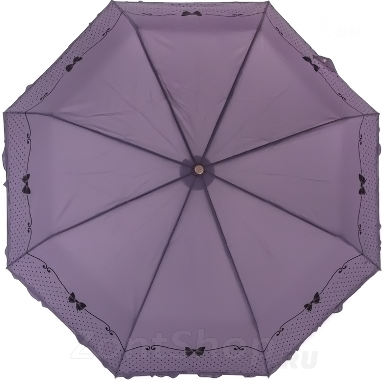 Зонт женский Три Слона L3818 15572 Рюши Банты Фиолетовый