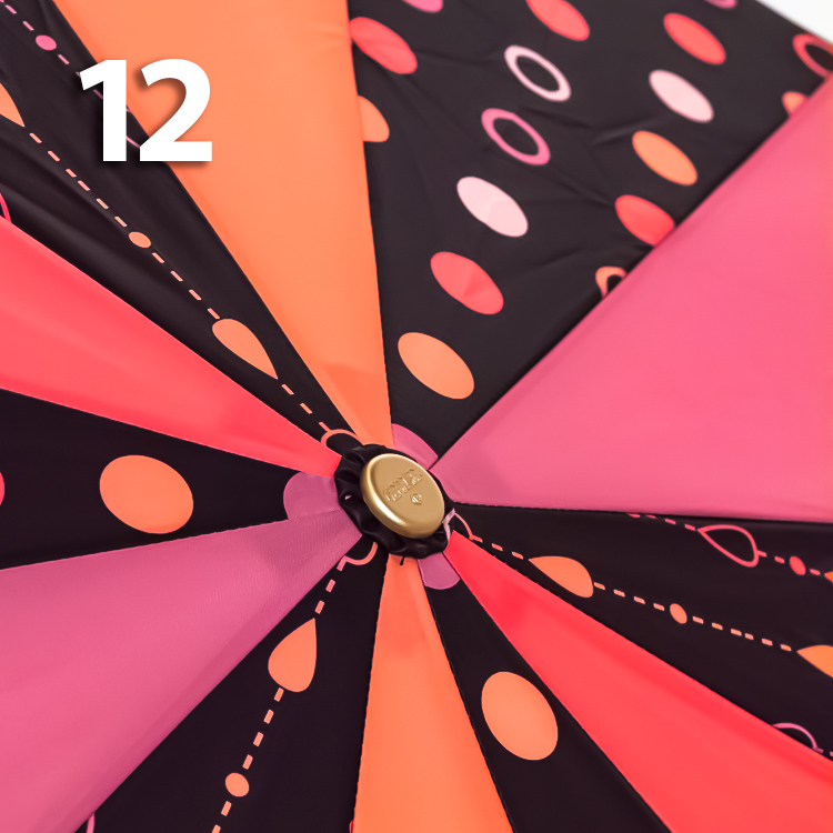 Зонт Три Слона L-3121 (D/25) 18756 Горошины, Оранжевый