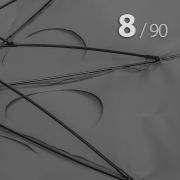 Зонт трость Ame Yoke L90-STORM (03) Серый, очень большой купол, воздушный клапан, чехол на лямке