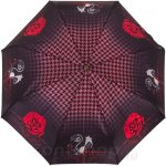 Зонт женский Три Слона 141 (G) 12207 Красная роза и кошка (сатин)