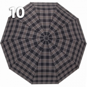 Зонт Три Слона M-6155 (17889) Клетка Черный, семейный с увеличенным куполом