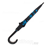 Зонт трость женский H.DUE.O H404 F (1) 11506 Ромашки голубые