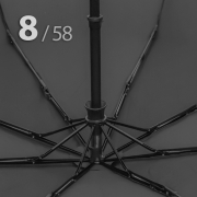 Зонт Три Слона M-8606 Аккумуляторный в тубусе Черный